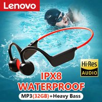 Lenovo Bone Conduction Headset Wireless Swimming Sports Headphone IPX8 Bluetooth 5.4 With Mic Waterproof Exercise Fitness 2026