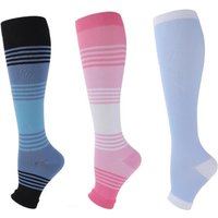 Open Toe Knee High Calf Compression Socks Men Firm 20-30 mmHg Graduated Support for Varicose Veins Edema Flight Socks
