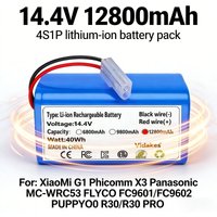 New 4S1P 14.4V 6800mAh Li-ion Battery Pack,For XIAOMI MIJIA Mi Robot Vacuum-Mop Essential G1 MJSTG1, SKV4136GL H18650CH R30 R35▽