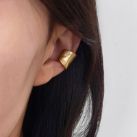 Simple Geometric Metal Ear Cuff Clips for Women Fake Piercing Irregular Wide C Shape Cartilage Clip Earrings Jewelry Gifts