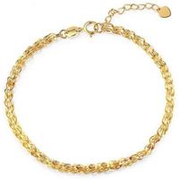 18k gold phoenix-tail bracelets for women yellow gold / rose gold bracelet