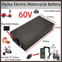 🔋60V 20Ah-60Ah Electric Motorcycle Li-ion Battery Pack 2000W For Harley Two Wheel Foldable Citycoco Electric Scooter,Free Charg