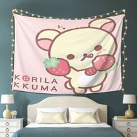 Rilakkuma Series Tapestry Cute Cartoon Wall Hanging Home Party Decor Gift