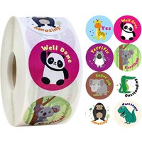 100-500pcs Reward Stickers for Kids Toys Encouragement Sticker for School Teacher Supplies Cute Animal Stickers Stationery Decor