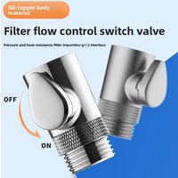 Full Brass One Click Stop Water Valve Adjustable Flow Shower Control with Heat Resistant Hose And Shower Gun Sprayer Nozzle