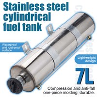 7L Stainless Steel Fuel Tank With Level Pipe Bracket For Diesel Parking Heater Car Truck Boat Gasoline Auxiliary Oil Container