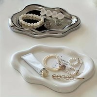 Jewelry Storage Tray Creative Cloud Shapes Plastic Trays Electroplated Jewelry Earrings Ring Display Plates Photo Props For Wome