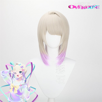Anime Game NEEDY GIRL OVERDOSE OMG Kawaii Angel Cosplay Wig Light Beige Blonde Hair Long Wigs Daily Halloween Prop