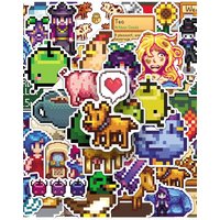 AliExpress TAKARA TOMY 10/30/50pcs Fun Pixel Game Stardew Valley Cartoon Stickers for Kids Toys DIY Phone Case Notebook Bike Cute Graffiti Decals