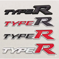 3D Metal Type-R Car Rear Trunk Emblem Badge Sticker For Honda TYPE R Car Styling Accessories