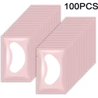 Patch pour les yeux en Hydrogel rose, 100 paires, Extension de cils, naturel non pelucheux, coussinets de Gel sous les yeux, fournitures d'extension de cils et outils de beauté