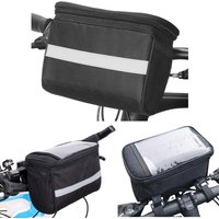 1pcs Multi Functional Bicycle Front Universal Hanging Bag, Reflective Strip Design, Large Capacity Handlebar Bag for Bicycles