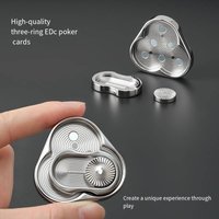 New Triangle Spinner Flip Coin EDC Fidget Toy Push Coin Decompression Gadget Anti-Anxiety Stress Relief Calming Sensory Toy