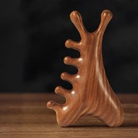 Multifunctional Meridian Wooden Massage Head Health Comb Sandalwood Large Wide Tooth Guasha Point Comb