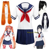 Game Yandere Simulator Osana Najimi Cosplay Costumes Wig Ayano Aishi Girl School JK Uniform Sailor Shirt Skirt Dress Clothes