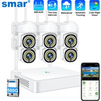 Smar Wireless Camera Kit Ai Humman Detect Outdoor 3MP PTZ WiFi Night Vision CCTV Security Surveillance System
