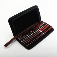 PU Leather Pen Storage Case for 10 24 36 48 Pens Waterproof Holder Organizer