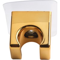 Adjustable Shower Holder Polished Handheld Shower Head Holder Punch-Free Bathroom Wall Mount Bracket Fixing Accessories