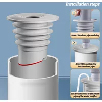 Silicone Bathroom Sewer Seal Ring Kitchen Sink Sewer Pipe Plug Washing Machine Anti-odor Leakage Floor Drain Connector Stopper