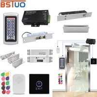 Metal Access Control System Kits Set RFID Keypad 125KHz + 180KG Electric Magnetic Lock Strike Locks with Doorbell EM Card Entry