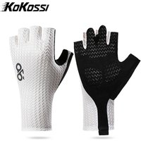 KoKossi Summer Breathable Shock Absorption Half Finger Cycling Gloves Road MTB Bike Anti-slip Wear-resistant Outdoor Sports