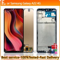 Tested Screen for Samsung Galaxy A22 4G LCD Display Touch Screen With Frame SM-A225F SM-A225F/DS Replacement Part