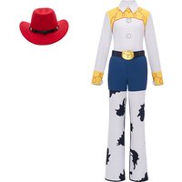 Movie Jessie Cosplay Costumes Cowgirl Bodysuits Hat Suits Women Halloween Cowboy Woody Roleplay Party Outfit