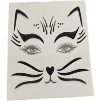 1 Sheet Of Black Cat Face Stickers, Self-Adhesive Facial Makeup, Suitable For Party Decoration, Masquerade Party Stickers