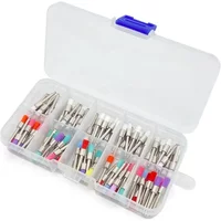 100Pcs Dental Polishing Brush Kits Disposable Nylon Flat Brush Heads 2.6mm Mixed color Cleaning Polishing Accessories