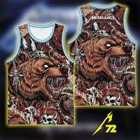 Metallica M72 Tour Basketball Jersey Sleeveless Vest , 2026 Summer New Men Fashion Breathable Quick Drying Sweatshirt Singlet