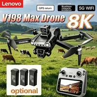 Lenovo V198MAX GPS Drone 8K Professional Camera Aerial FPV Brush Laser Obstacle with Large Screen Remote Control Folding Dron