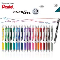 Japan Pentel Gel Pen BLN75 Smooth and Quick-drying Press Water Pen for Students with 0.5mm School Supplies Stationery 20 Colors