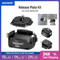 Neewer GM47 Quick Release Plate Kit Compatible with Arca Swiss DJI Ronin RS 4 Pro RS 3 RS 2 Peak Design Capture V3 Camera Clip