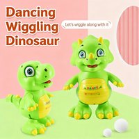 Dancing Dinosaur Toy Electric Learning Toy Cartoon Walking Tyrannosaurus Dino with Lights & Sounds Tummy Time Infant Baby Gift