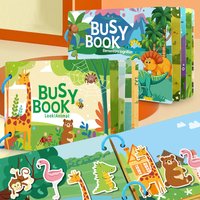Reusable Scene Sticker Book Busy Book Quiet Book Preschool Learning Activity Reusable Sticker & Velcro Matching