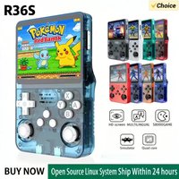 R36S Handheld Game Console ARKOS System 3.5 Inch IPS Screen Retro Classic Portable Pocket Video Player 128G Games Boy Gift