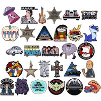 Sci-fi Movie Film Collection Enamel Pins Cartoon Game Character Rock Band Brooches Lapel Badge Cute Fun Animals Jewelry Gift