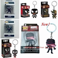 FUNKO with Box Pocket Keychain Toys Carnage Groot Venom Venomized Iron Man Action Figure Collection Model Toys For Birthday Gift