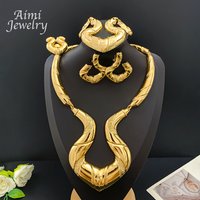 Brazilian Original 18K Gold Plated Jewelry Set for Woman High Quality Necklace Earring Bracelet Ring Bridal Wedding Party Gifts