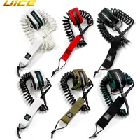 UICE Surfing Leash 7MM 11-10FT Surfing Elastic Coiled SUP Paddle Leash Surfboard Ankle Leash Super Strong Webbing Surf Leg Rope