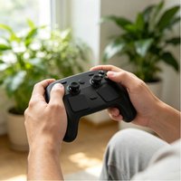 For Steam Controller 12-in-1 Protective Set + Silicone Joystick Caps + Protective Stickers + Dust Plugs