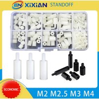 M2 M2.5 M3 M4 Black White Hex Nylon Standoff Spacer Column PCB Motherboard Bolt Plastic Spacing Screws Nuts Assortment Kit