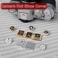 Metal Camera Hot Shoe Cover Compatible For Fuji Canon Olympus Leica Nikon Photography Creative Decoration Dustproof Accessories