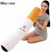 30-110cm Funny Smoking Cylindrical Sleeping Cigarette Pillow Smulation Plush Toys Fashion Friend Birthday Gift