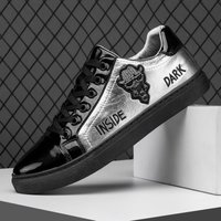Men Casual Shoes Patent Leather Flats Skate Men Cool Driving Shoes Male Walking Shoes Sneakers Dress Trend the Latest Leisure
