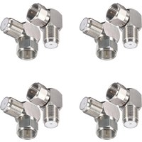8 PCS RG6 Coaxial Cable Connector Set - F-Type Adapters & Right Angle Connectors