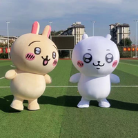 Inflatable Usagi Mascot Costume Chiikawa Doll Anime Costume Halloween Blow up Rabbit Suits Christmas Performance Cosplay Outfits