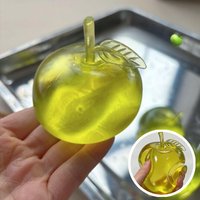 Squishy Green Apple Squeeze Toy Anti-Stress Vent Anger Fidget Toys Soft Transparent Slow Rebound Decompression Stress Relief Toy