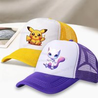Kawaii Pikachus Squirtle Baseball Cap Pokemons Cartoon Kids Adult Sun-proof Sunhat Cute Boy Girl Outdoor Peak Cap Summer Dad Hat