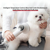 2-in-1 Professional Pet Hair Dryer Grooming Tool Dog Cat Puppy Hot Cold Wind Air Brush Strong Power Special Fast Drying Machine